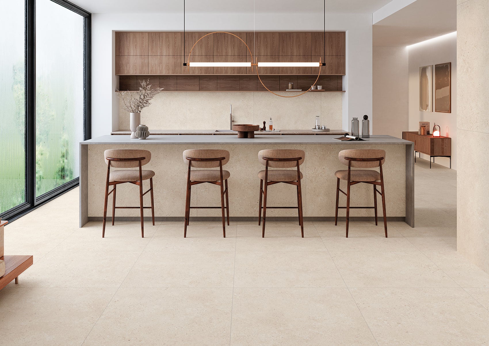 Levin Almond – 120 × 120 cm – Raumansicht
