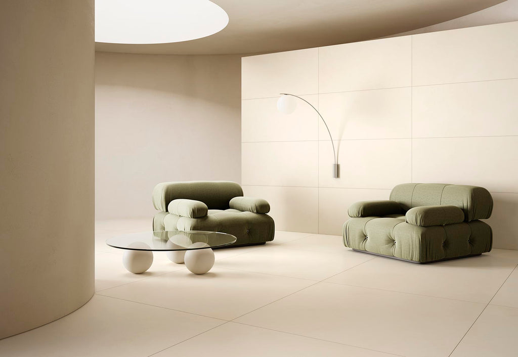 Ziro Crema – 90 × 90 cm – Raumansicht