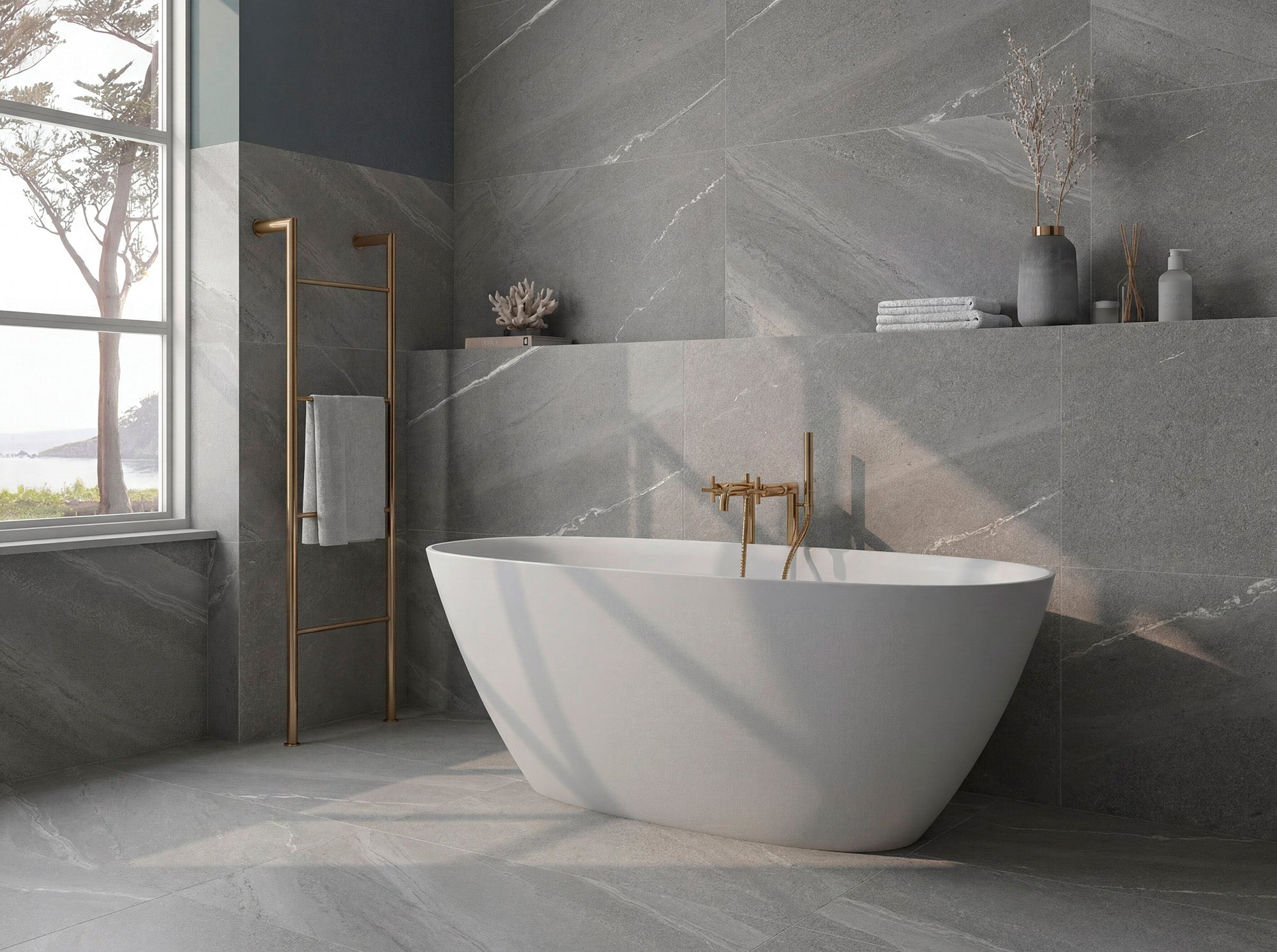April Graphite – 60 × 120 cm – Raumansicht
