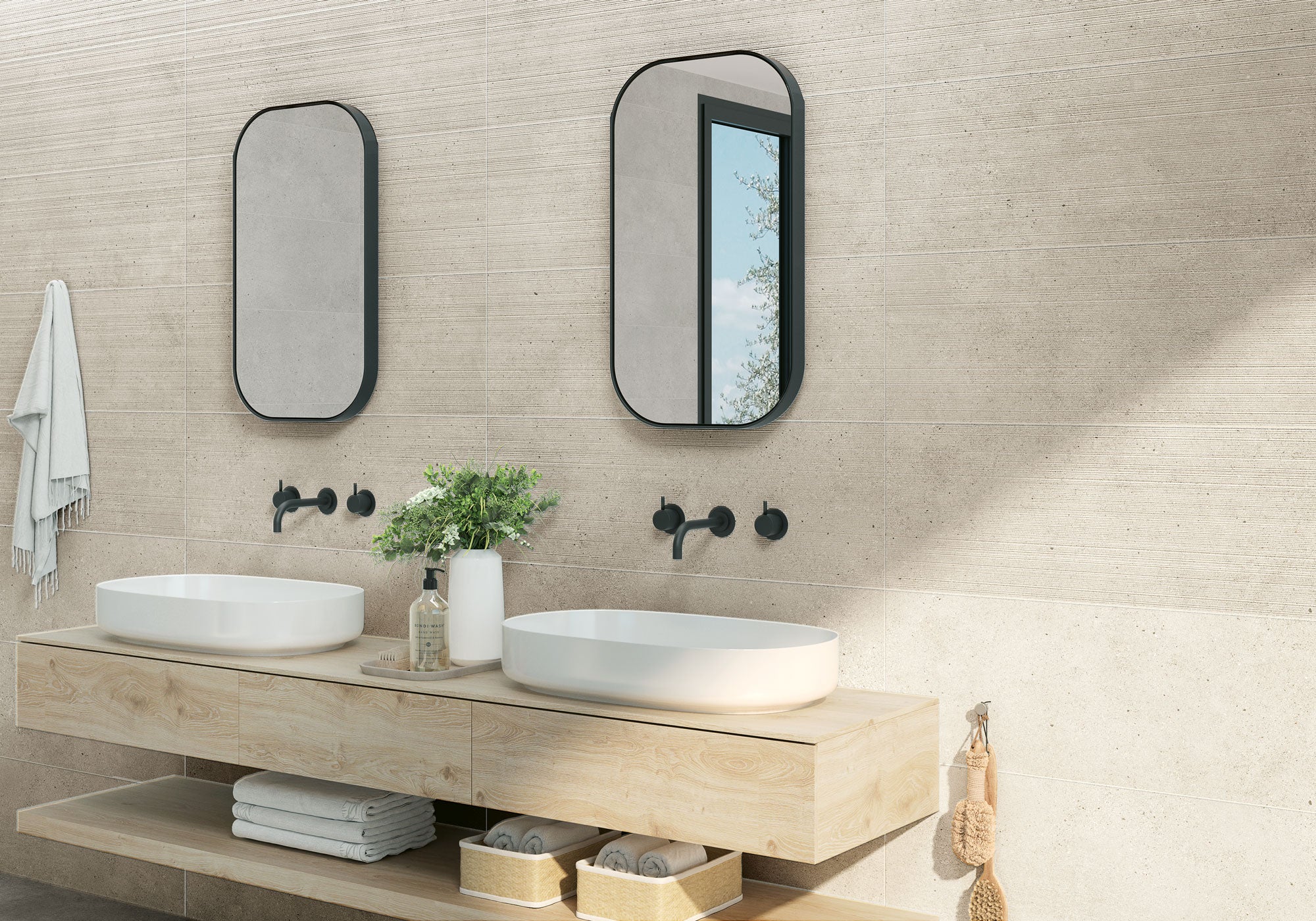 Brighton Rlv. Grey – 30 × 90 cm – Raumansicht
