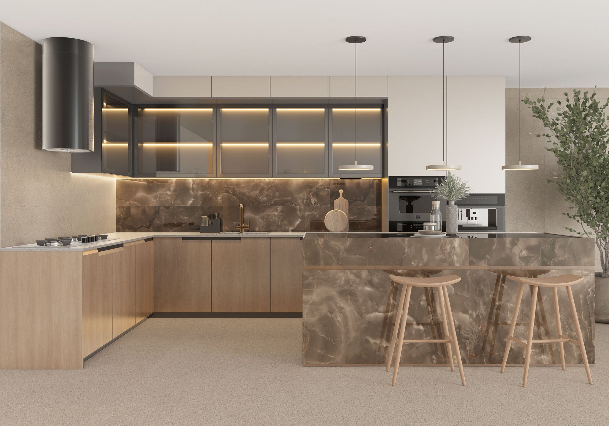 Gv Elite Brown – 120 × 120 cm – Raumansicht
