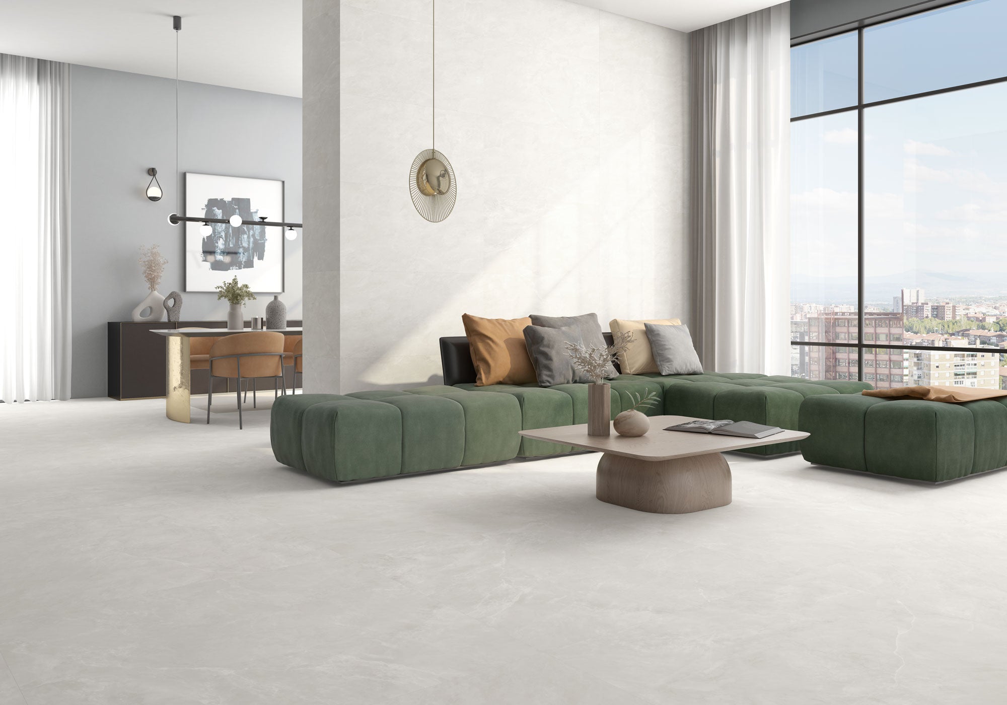 Prestige White – 90 × 90 cm – Raumansicht