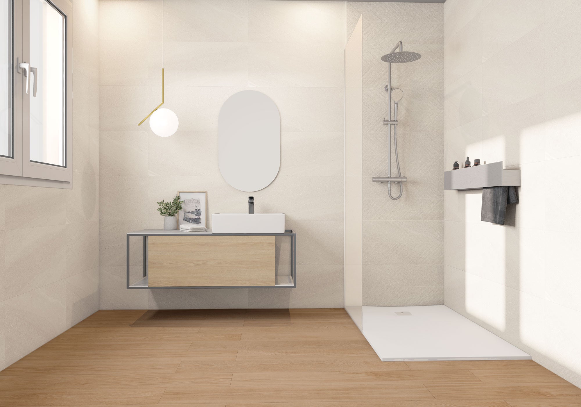 April Ivory – 60 × 120 cm – Raumansicht