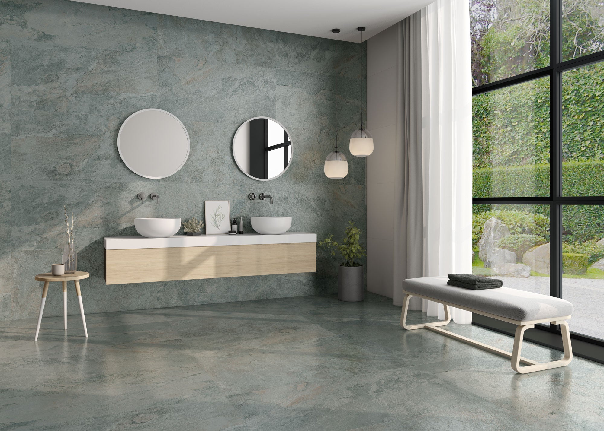 Adz Nordic Slate Sage – 60 × 120 cm – Raumansicht