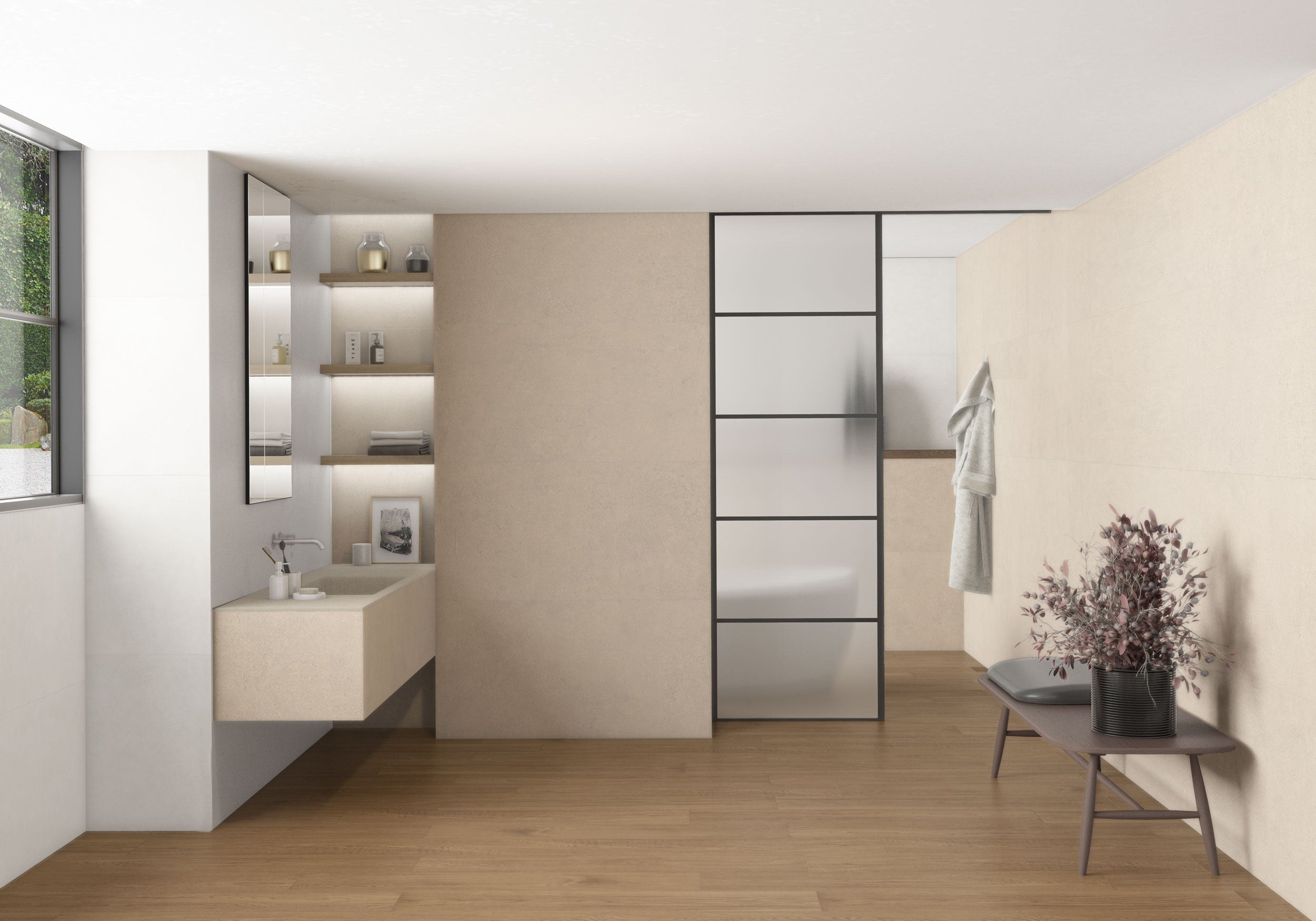 Texture Silver – 60 × 120 cm – Raumansicht