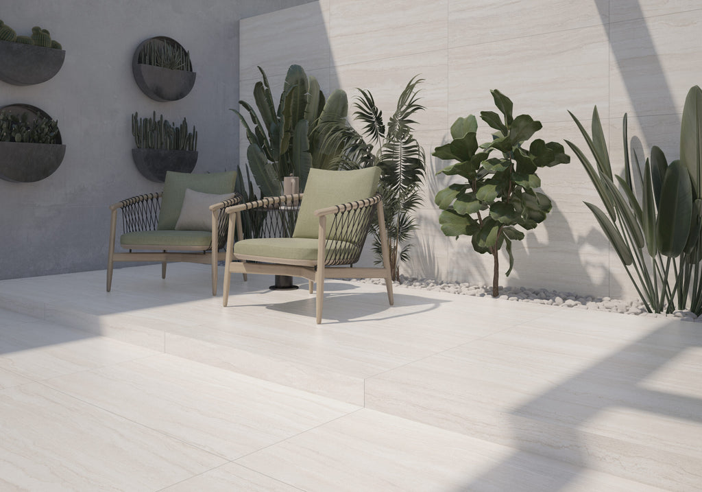 Vein Easton Marfil – 120 × 120 cm – Raumansicht