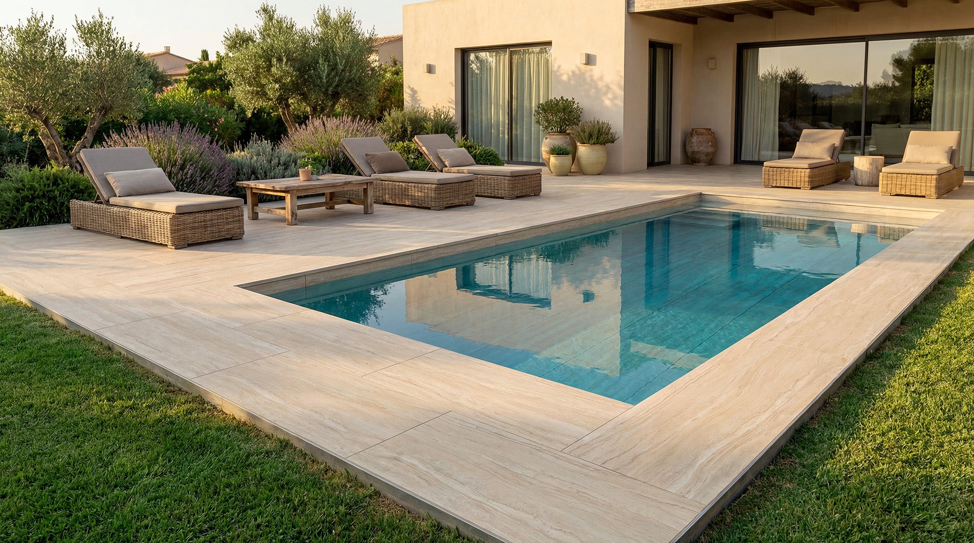 Vein Easton Crema – 60 × 90 cm – Raumansicht