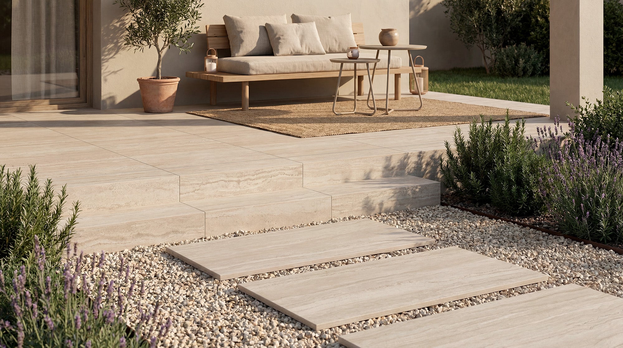 Vein Easton Marfil – 60 × 120 cm – Raumansicht