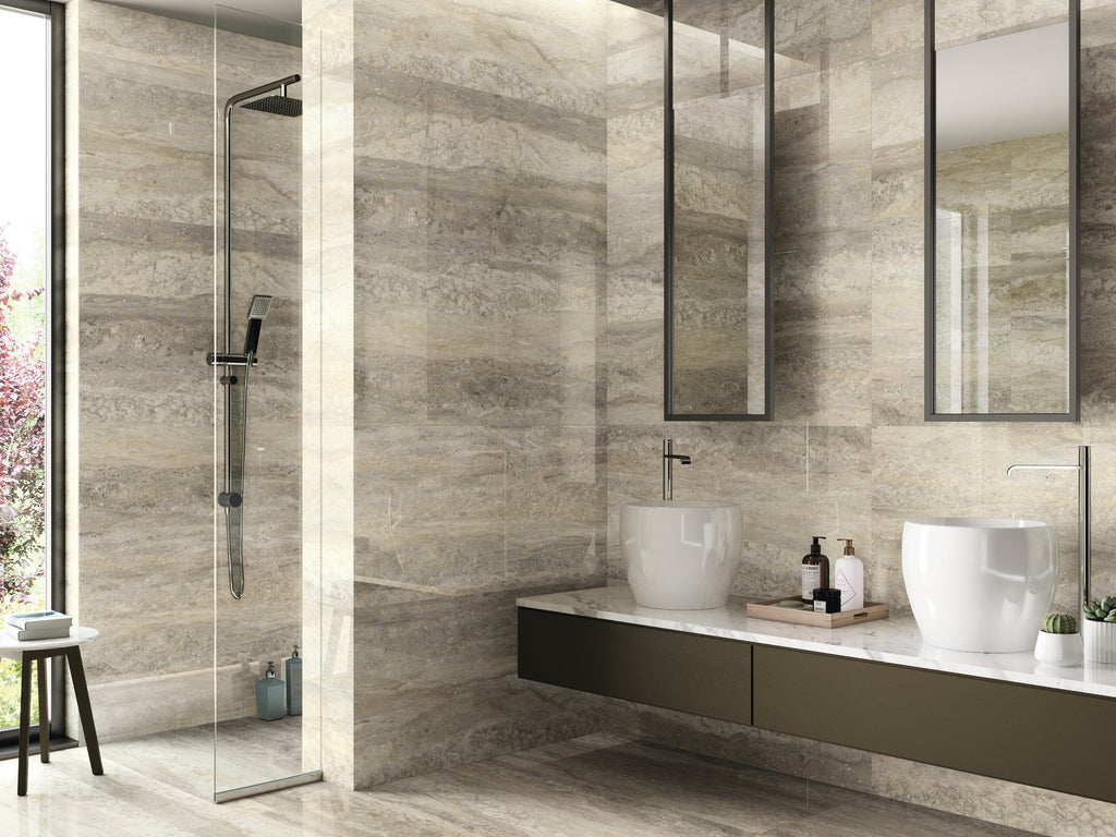 Travertino Brescia – 60 × 60 cm – Raumansicht