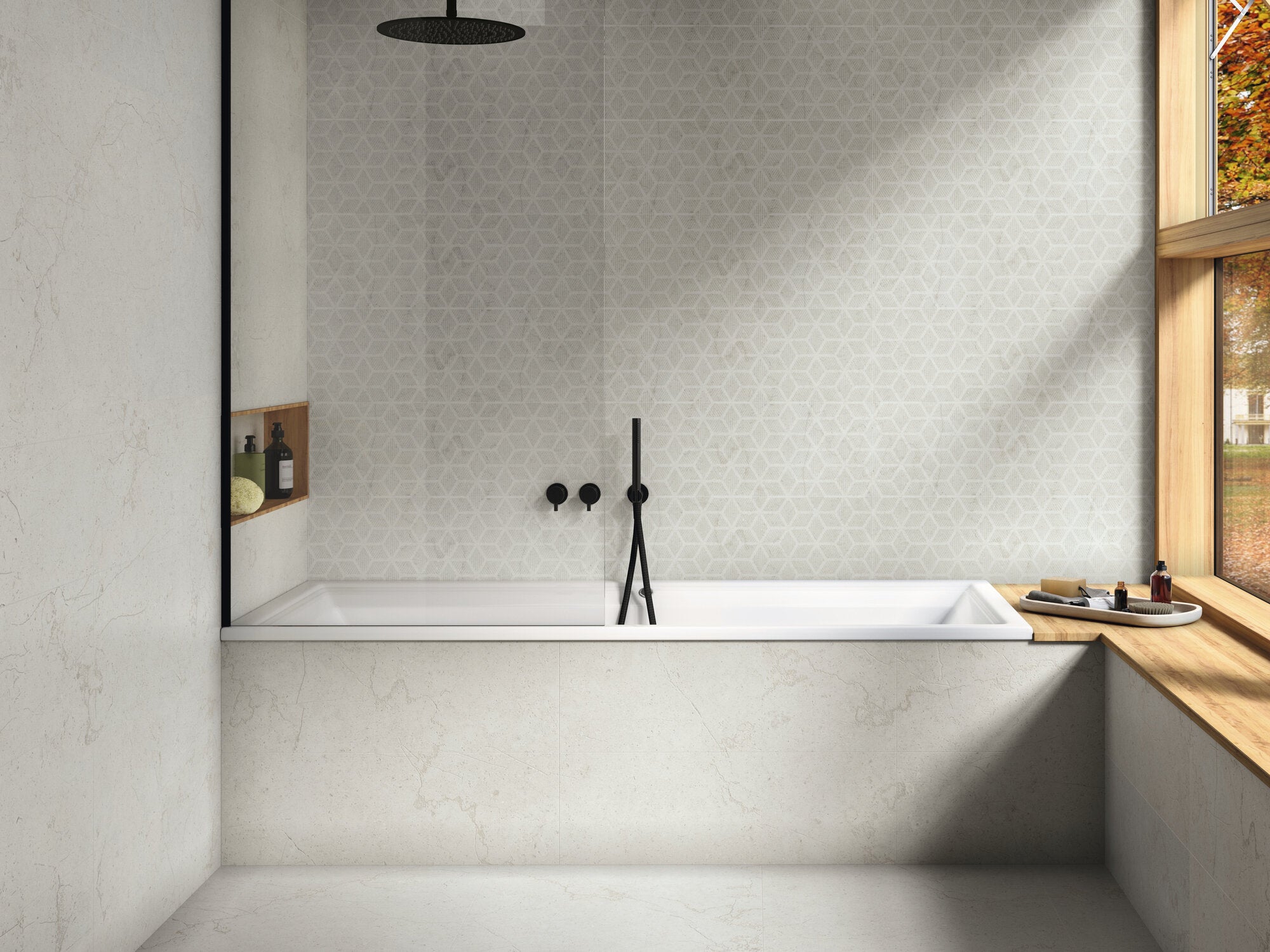 Limestone Grey – 60 × 60 cm – Raumansicht