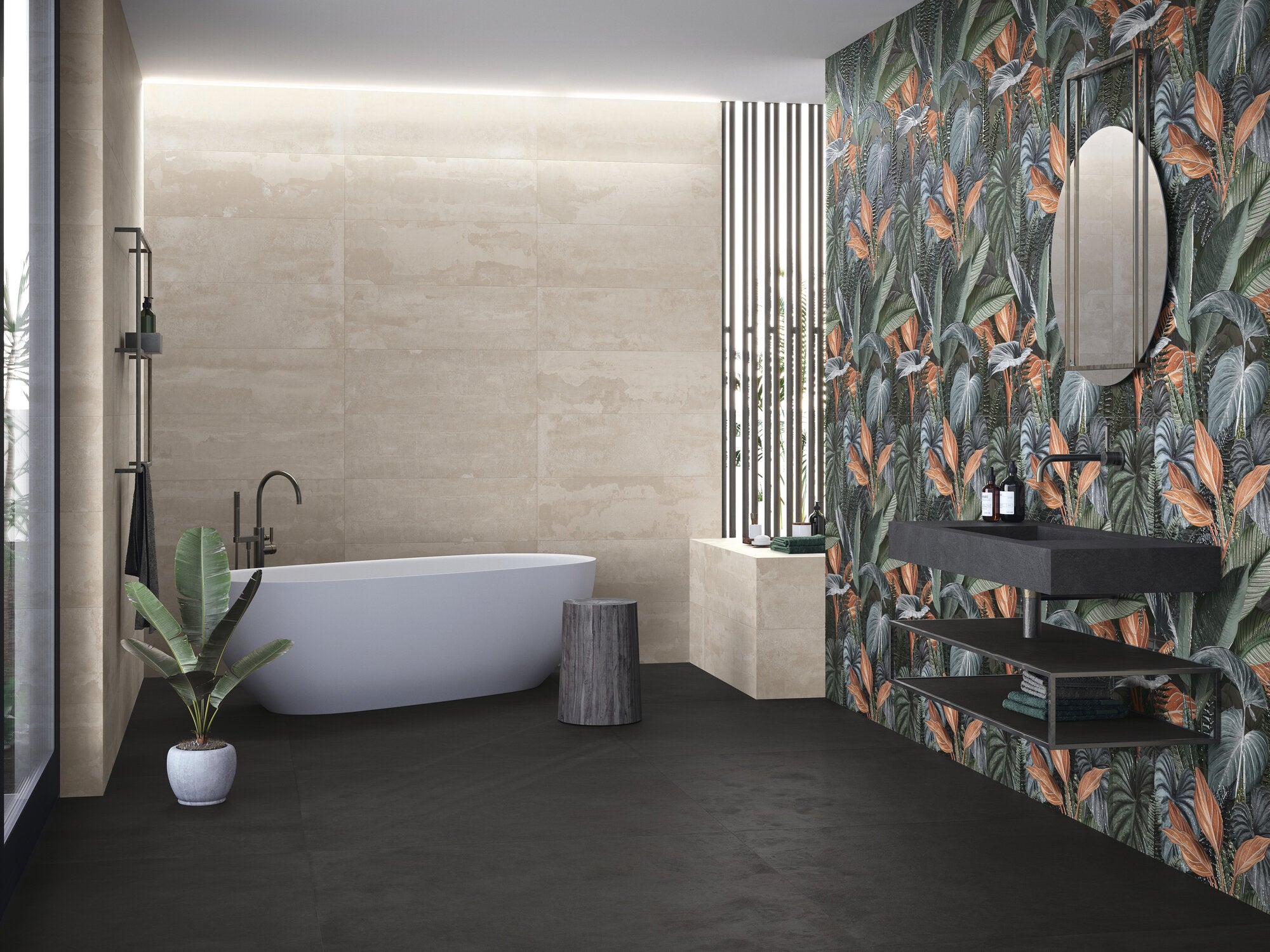 Hoss Taupe – 30 × 90 cm – Raumansicht