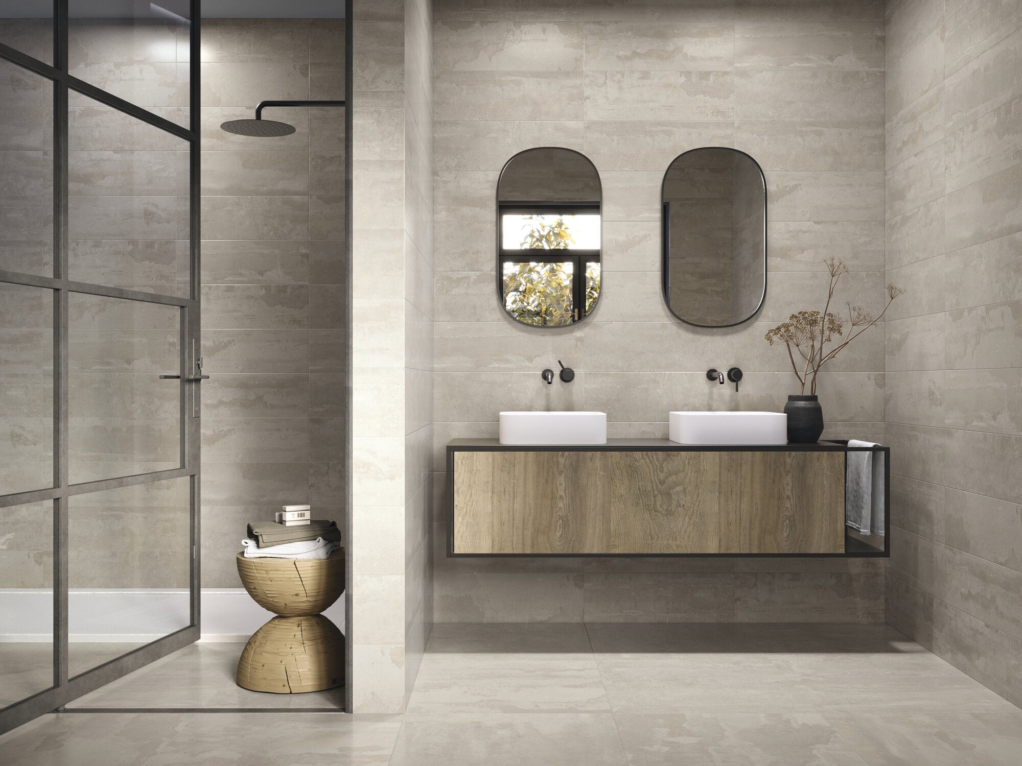 Rambla Taupe – 60 × 60 cm – Raumansicht
