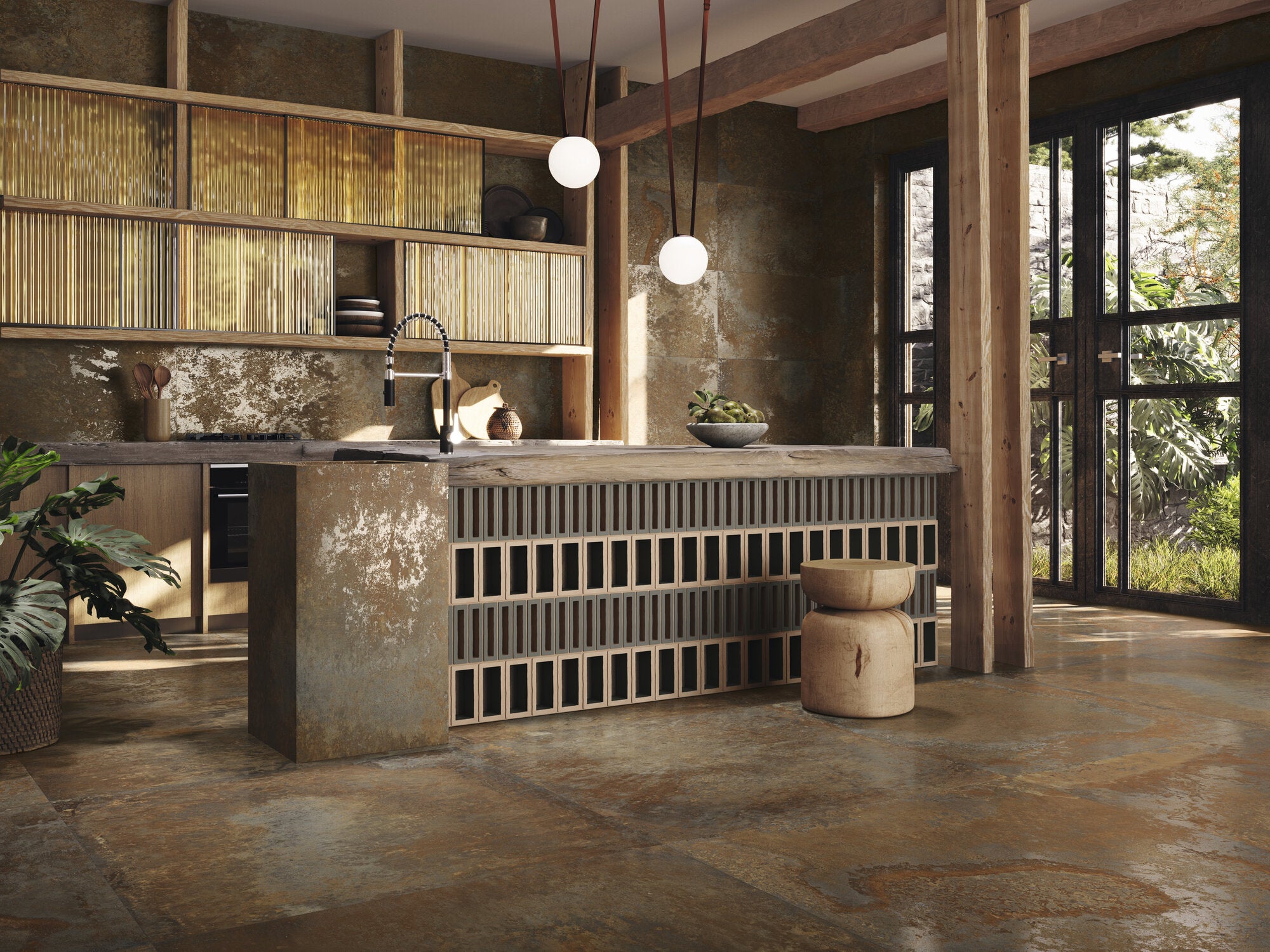 Nox Corten – 60 × 120 cm – Raumansicht