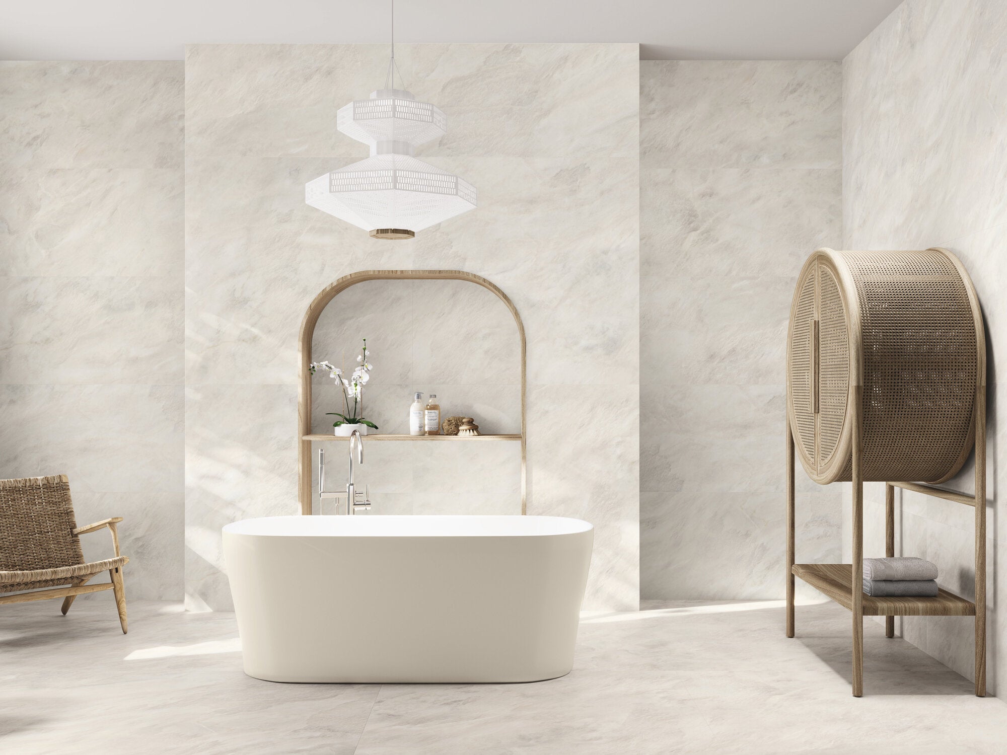 Alexandria Cream – 60 × 120 cm – Raumansicht