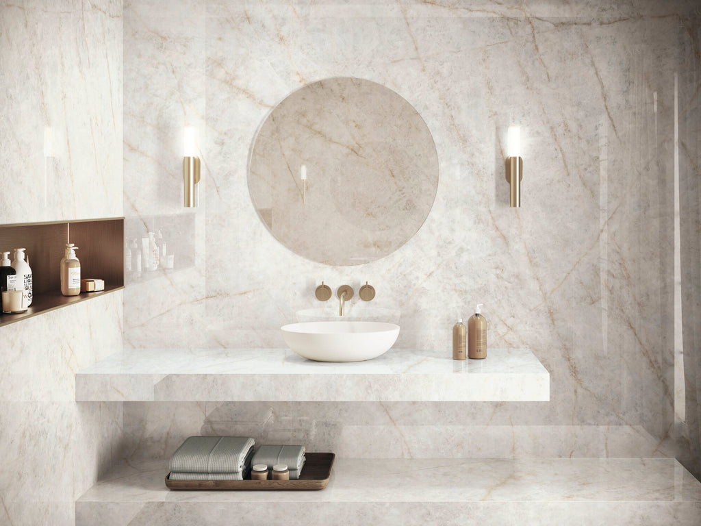 Cristallo Bianco – 120 × 120 cm – Raumansicht