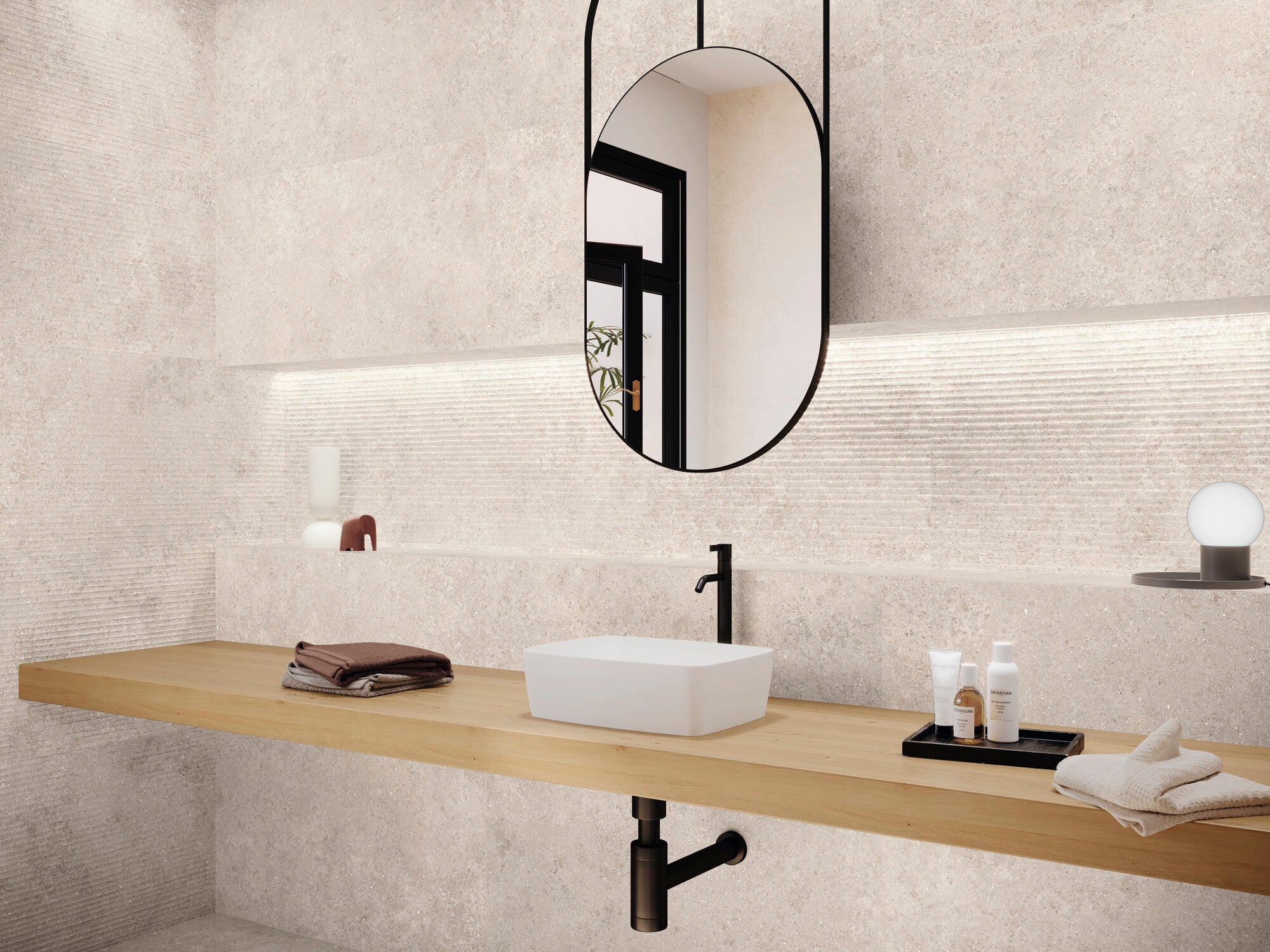 Kyoto Taupe (Anti-Slip) – 60 × 120 cm – Raumansicht