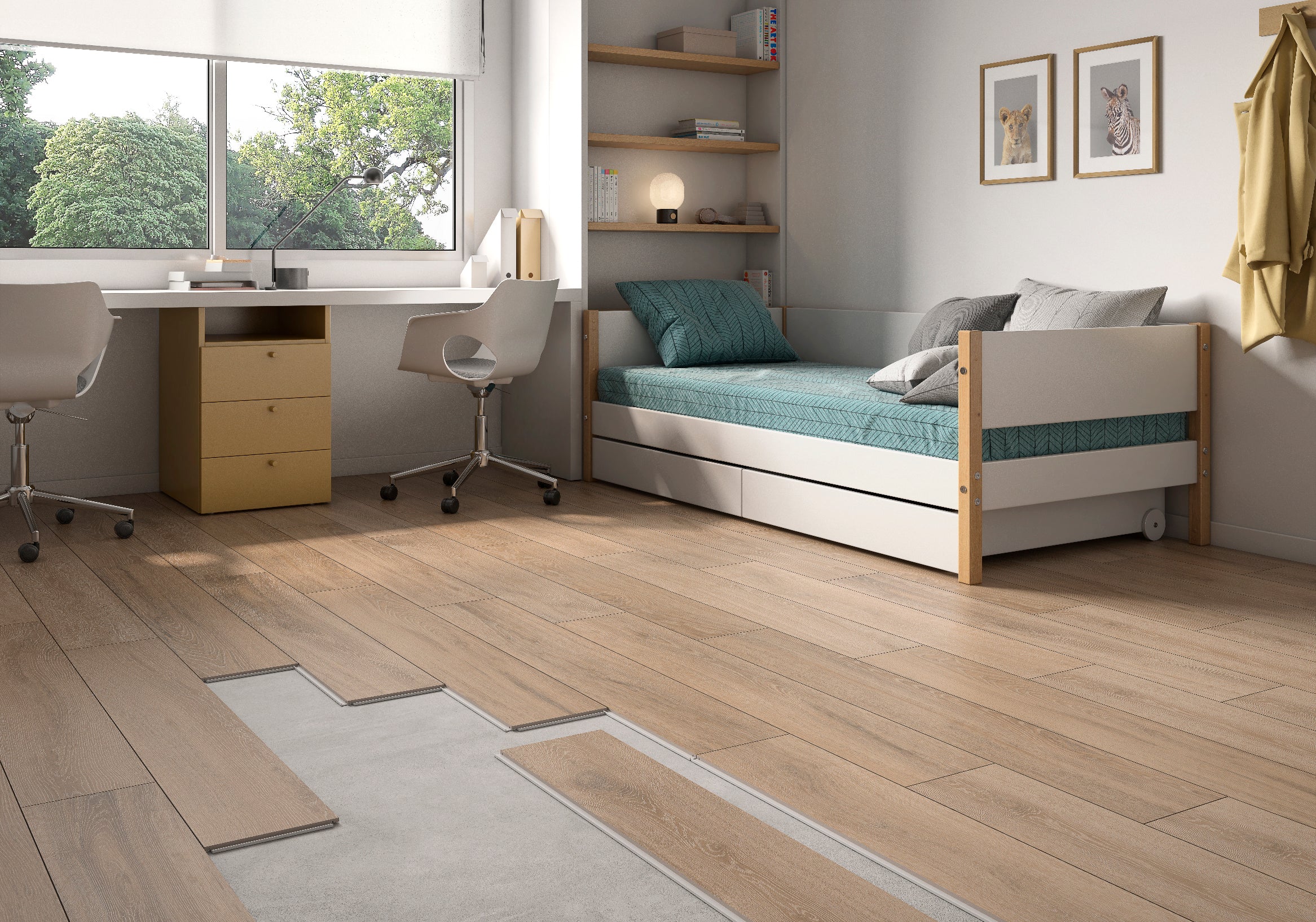 Madeira Nuez – 20 × 120 cm – Raumansicht