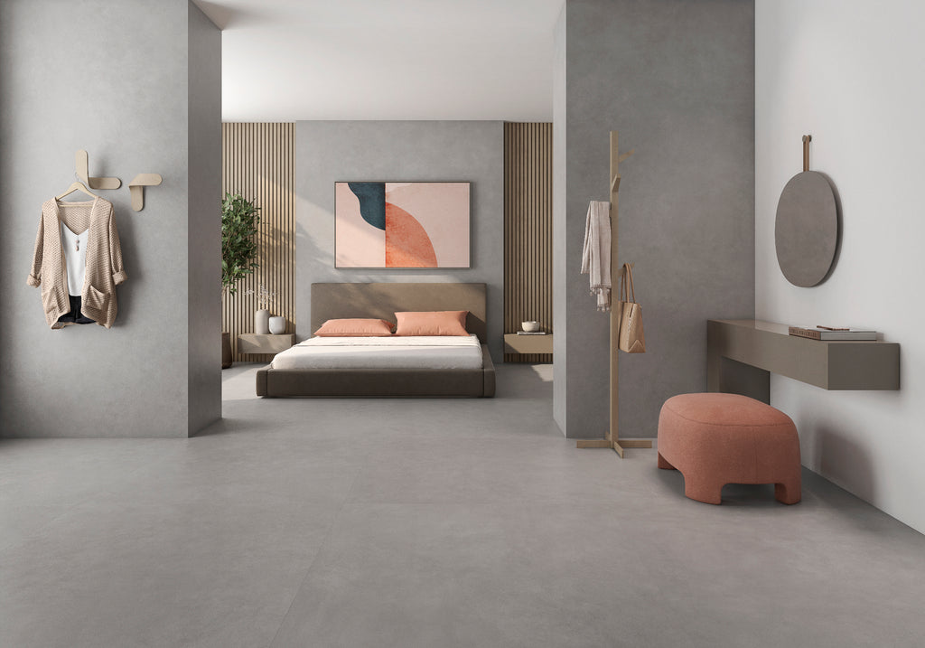 Etna Marengo matt – 120 × 280 cm – Raumansicht
