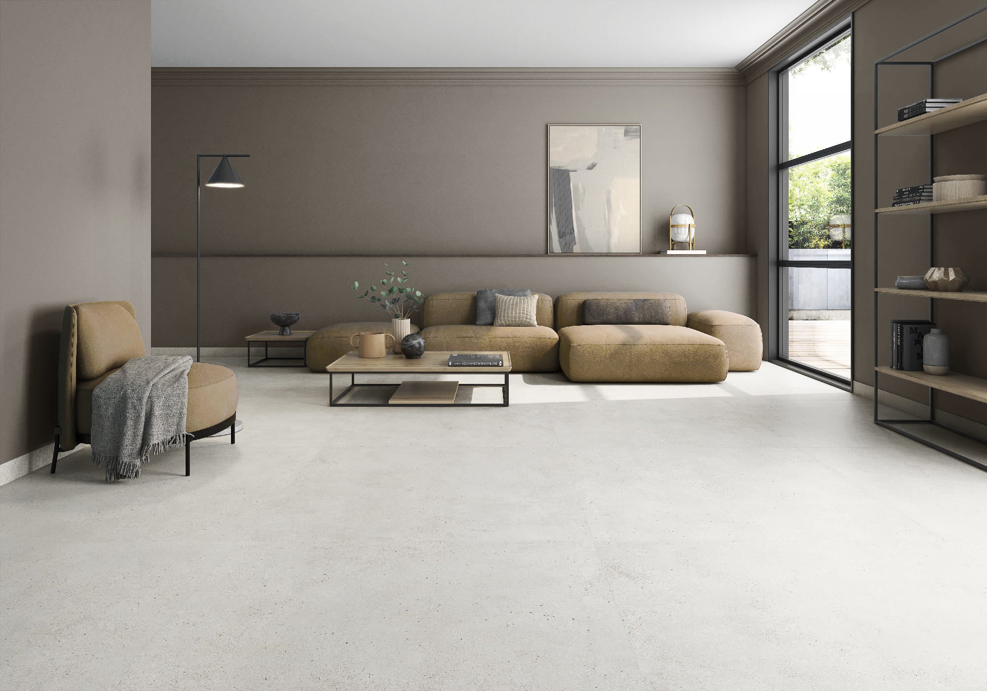 Brighton Pearl – 100 × 100 cm – Raumansicht
