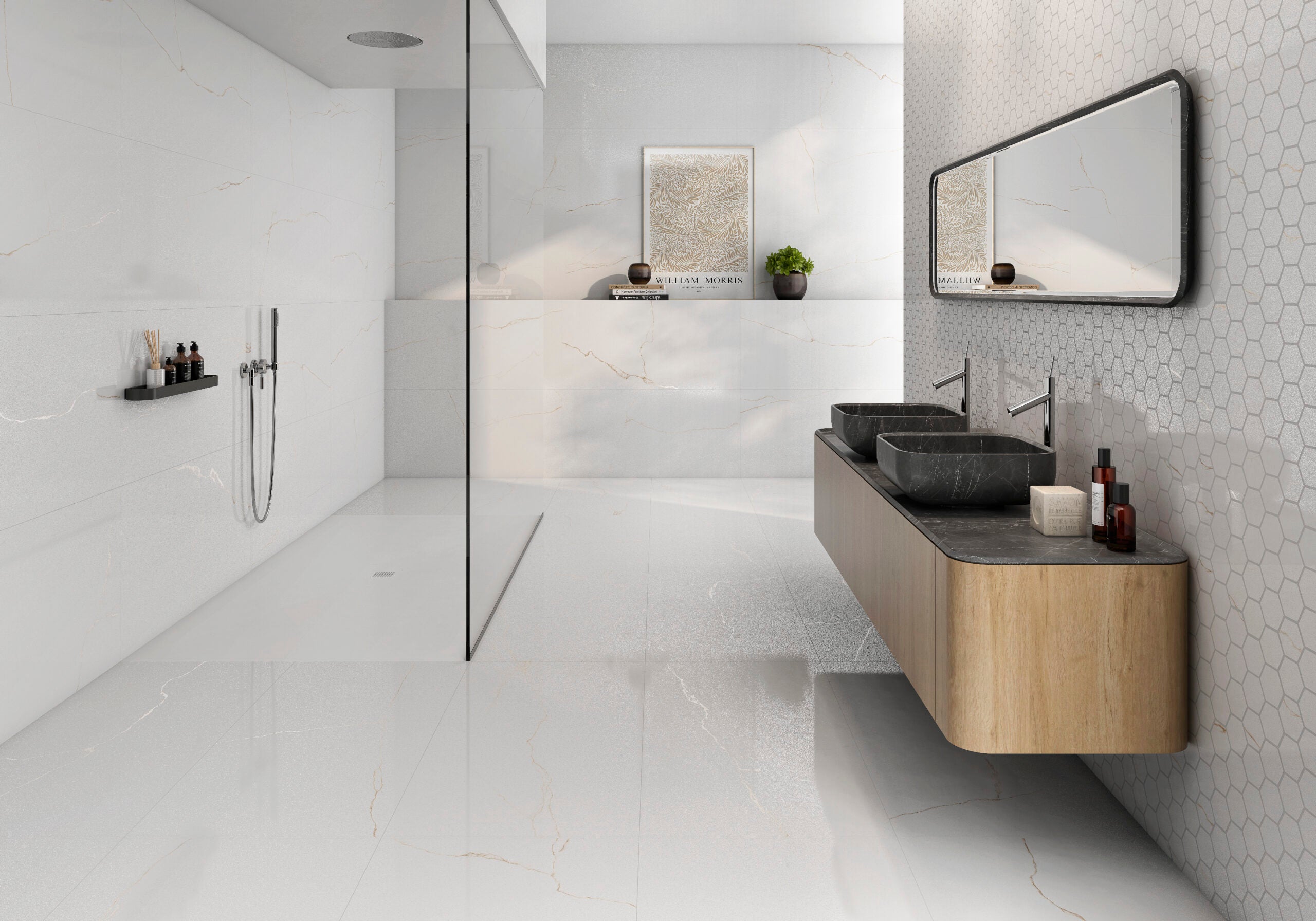 Bianco Mare Gold – 120 × 120 cm – Raumansicht