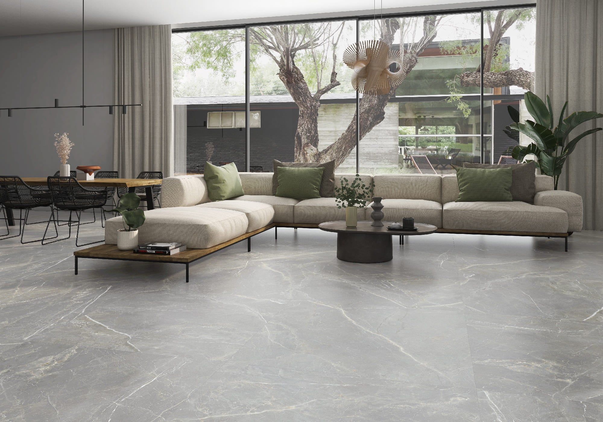 Fior Di Bosco Perla – 90 × 90 cm – Raumansicht