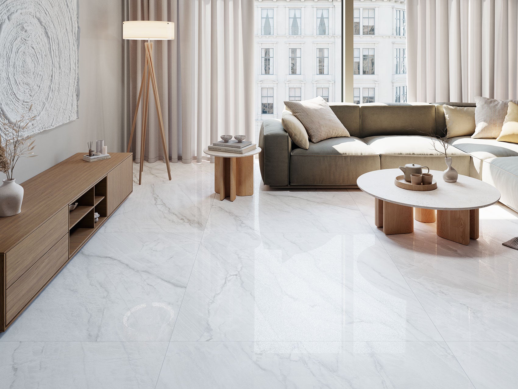 Clarke White – 120 × 120 cm – Raumansicht