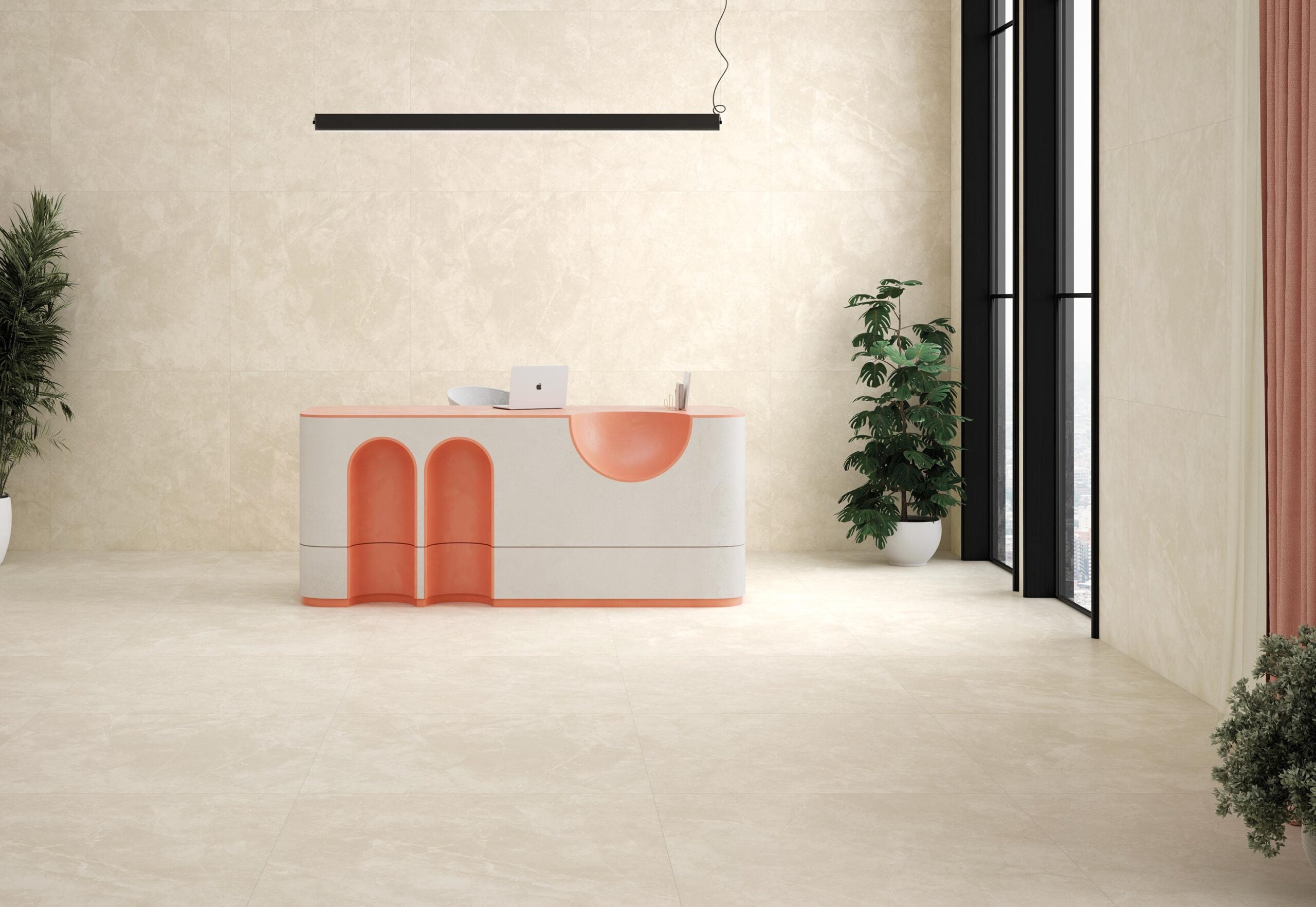 Limasol Sand – 100 × 100 cm – Raumansicht
