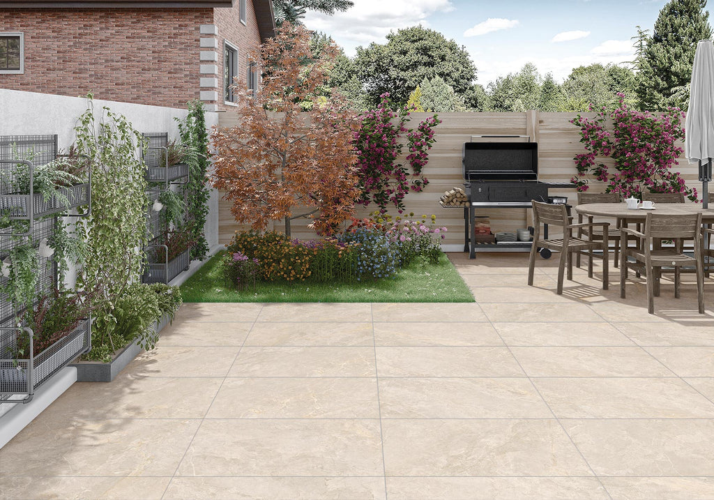 Mylos Beige – 90 × 90 cm – Raumansicht