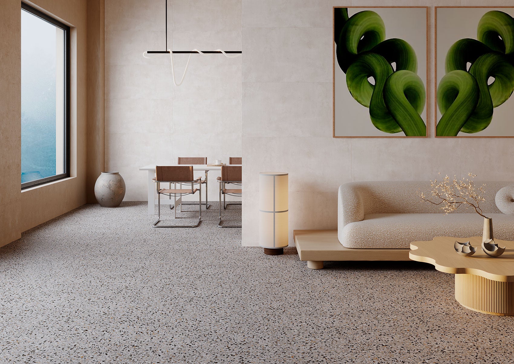 Clapton White – 60 × 120 cm – Raumansicht