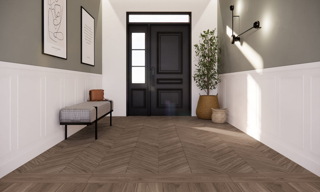Rlv Chevron Natura – 60 × 120 cm – Raumansicht