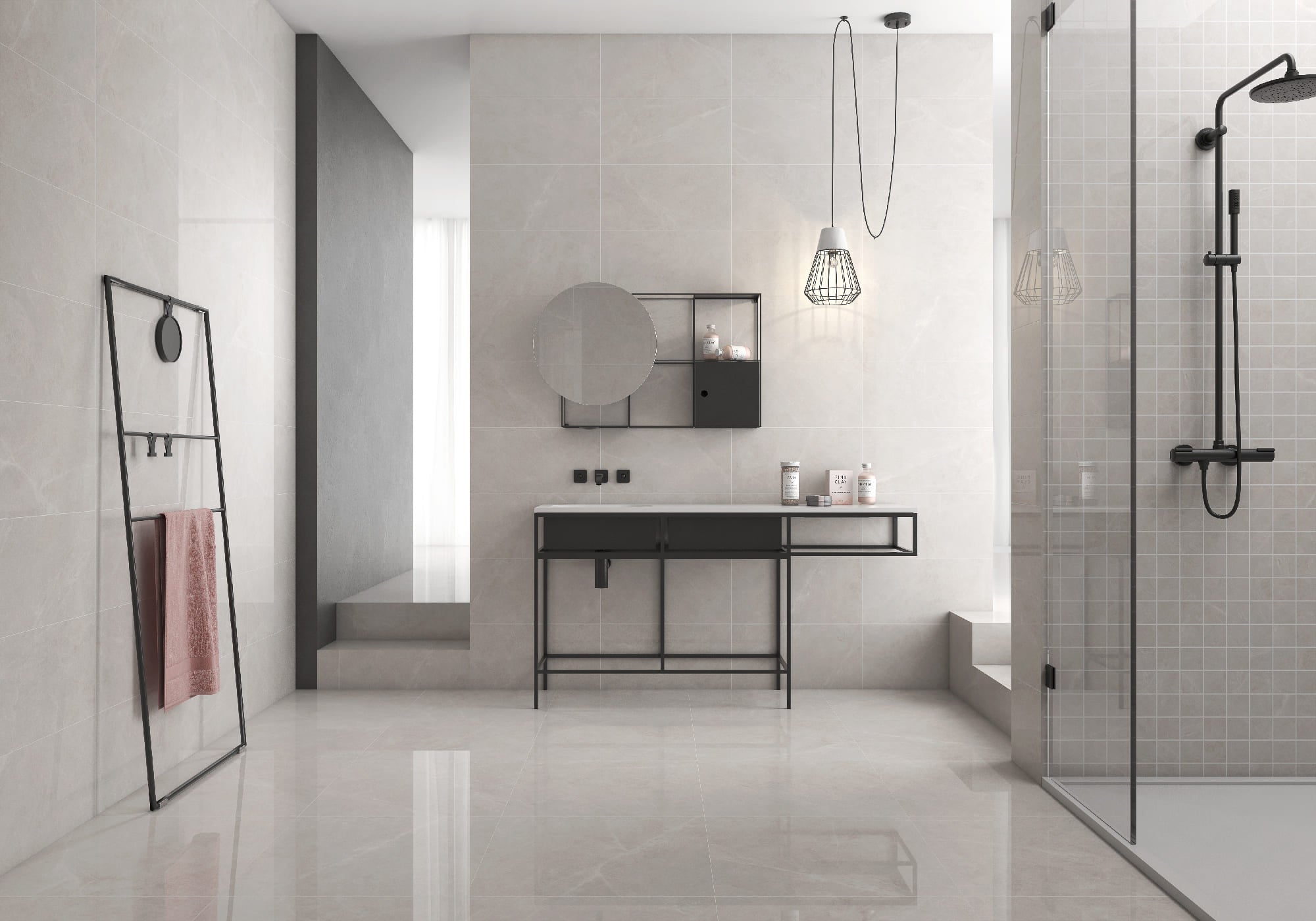 Crepuscolo Cream – 75 × 150 cm – Raumansicht
