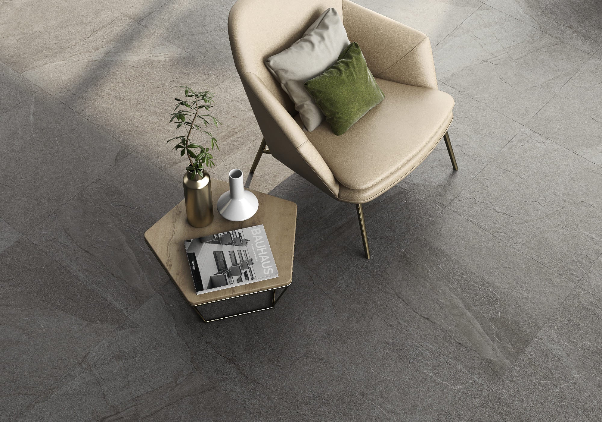 Halley Silver – 60 × 60 cm – Raumansicht