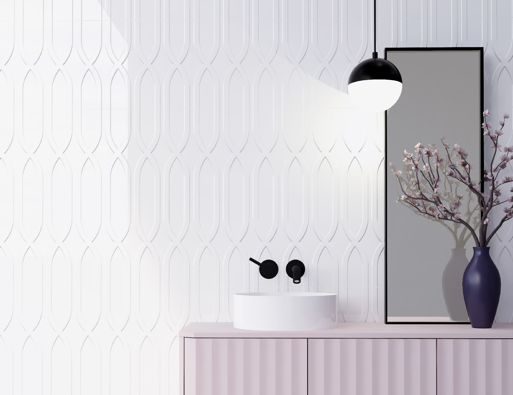 Dampay Rlv. Blanco – 30 × 90 cm – Raumansicht
