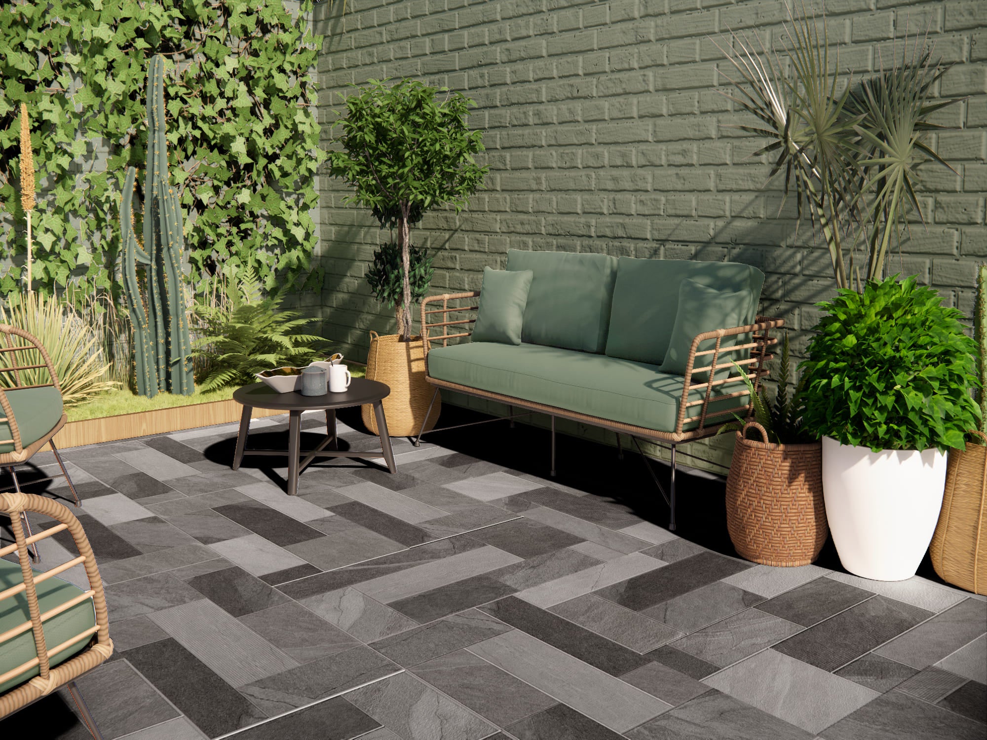 Io Rlv Romagna Taupe – 60 × 120 cm – Raumansicht