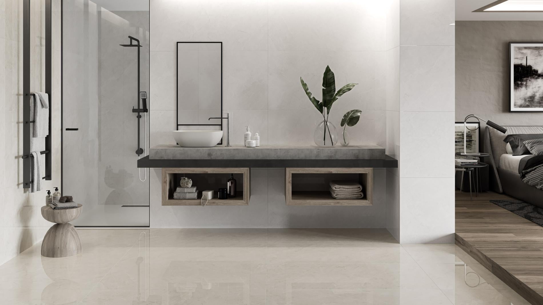 Belvedere Cr.Belvedere Ivory poliert – 75 × 150 cm